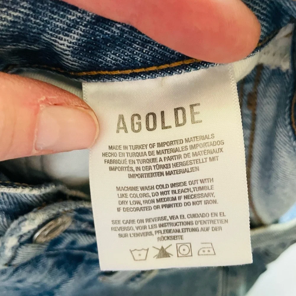 AGOLDE Cut Off Jean Shorts